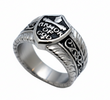 Armor of God Ring Men's Religious Biker Stainless Steel Ring SR154