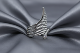Designer Wing Ring Lady Biker Bling Ring Stainless Steel SR155