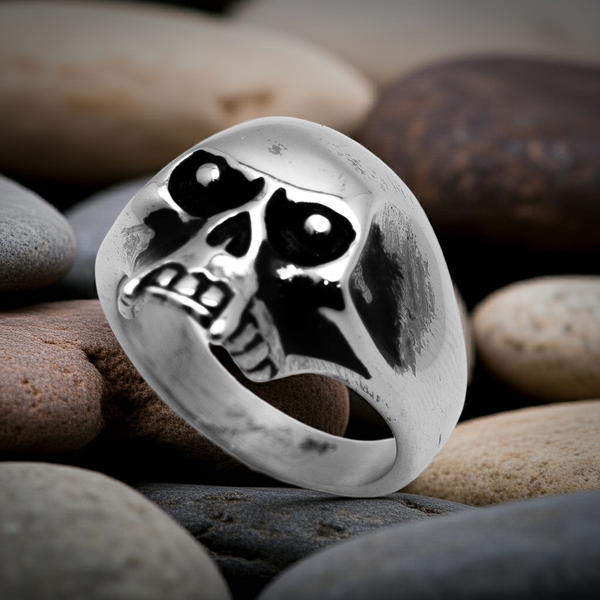 Vampire Fang Skull Ring Unisex Biker Jewelry Ring Stainless Steel SR15