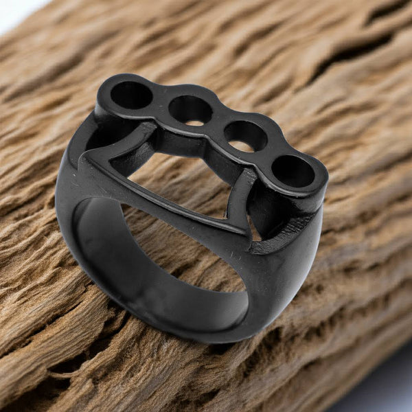 Cool Black Stainless-Steel Ring SR161