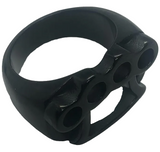 Black "Brass" Knuckles Ring Men's Stainless Steel Ring SR161
