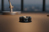 Repeating Skulls Ring Men's Comfort Fit Biker Wedding Band SR171