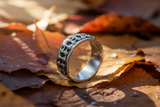 Bike Chain Ring Men's<BR>Biker Wedding Band<BR>Stainless Steel SR175
