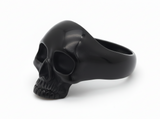 Small Black Skull Ring Black Stainless Steel Biker Gothic Jewelry Unisex SR177