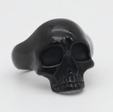 Small Black Skull Ring Black Stainless Steel Biker Gothic Jewelry Unisex SR177