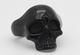 Small Black Skull Ring Black Stainless Steel Biker Gothic Jewelry Unisex SR177