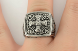Big Greek Cross Ring – Silver Edition | Men’s 316L Stainless Steel SR177