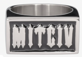 "VICTIM" Signet Ring Men's Biker Stainless Steel SR180
