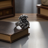 Heavy Metal Jewelry Men's Grim Reaper Skull Stainless Steel Ring SR186
