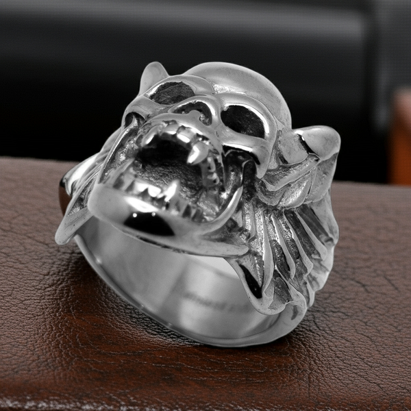 Gargoyle Skull Ring Men's Stainless Steel SR18