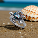 Heavy Metal Jewelry Ladies Turtle Ring Stainless Steel SR190
