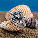 Heavy Metal Jewelry Ladies Turtle Ring Stainless Steel SR190