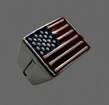 United States of America Flag Ring Men's Stainless Steel 8-13 SR190