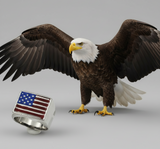 United States of America Flag Ring Men's Stainless Steel 8-13 SR190
