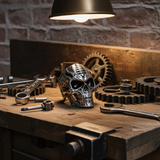 Heavy Metal Jewelry Men's Bio-Mechanical Skull Stainless Steel Ring SR193