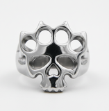 Knuckles Skull Ring Men's Punisher Stainless Steel Ring SR194