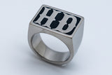 Large "HD" Signet Ring Men's Biker Ring Stainless Steel SR195