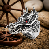 Huge Dragon Men's Stainless Ring Steel Large Sizes SR198