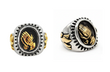 Oval Praying Hands Ring Men's Religious Stainless Steel SR199