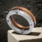 Precision Ring Copper & Stainless Steel Two-Tone Men's Ring SR19