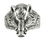 Heavy Metal Jewelry Men's Wild Boar Ring Stainless Steel SR200