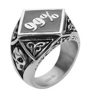 Biker Jewelry Men's 99% Stainless Steel Biker Ring Skull SR206