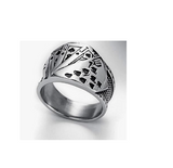 Royal Straight Flush Ring Men's Poker Ring Stainless Steel SR210