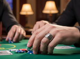 Royal Straight Flush Ring Men's Poker Ring Stainless Steel SR210