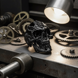 Big Men's Stainless Steel Black Skull Ring Sizes SR211