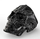 Big Men's Stainless Steel Black Skull Ring Sizes SR211