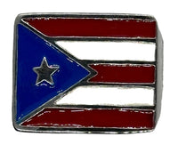Big Gent's Square Puerto Rico Flag Ring Stainless Steel Sizes 8 - 15 SR212