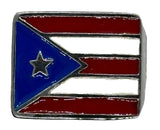 Big Gent's Square Puerto Rico Flag Ring Stainless Steel Sizes 8 - 15 SR212