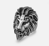 Lion's Head Ring Men's Biker Stainless Steel Ring SR214
