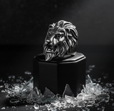 Lion's Head Ring Men's Biker Stainless Steel Ring SR214