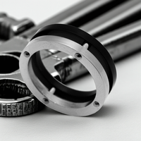 Precision Black & Silver Two Tone Men's Ring Stainless Steel Wedding Band SR21