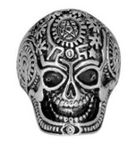 Skull Jewelry Men's Quantum Mechanical Skull Ring Stainless Steel SR221