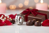 "LOVE" Ring Unisex Wedding Band Stainless Steel SR222