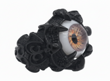 Men’s Black Eyeball Ring – Gothic Statement Design Stainless Steel SR225