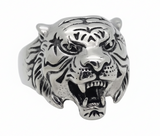 Tiger's Head Ring Men's Stainless-Steel Ring SR226
