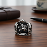 Men's Stainless Steel USA Flag & Eagle Ring<br> SR228