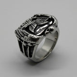 Men's Stainless Steel USA Flag & Eagle Ring<br> SR228