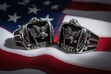 Men's Stainless Steel USA Flag & Eagle Ring<br> SR228