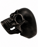 Charcoal Black Skull Ring Men's Biker Stainless Steel SR231
