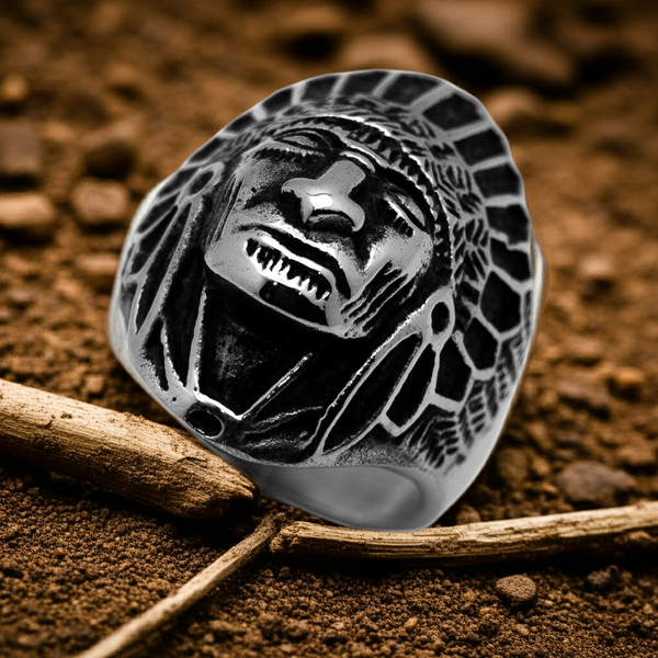Indian Chief Men's Ring Stainless Steel SR28