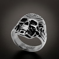 Tribal Skull Ring Men's Biker Stainless Steel SR30
