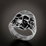 Tribal Skull Ring Men's Biker Stainless Steel SR30