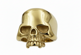 Large Gold Skull Ring 18K Gold Plated Stainless Steel Men's Biker Ring SR30
