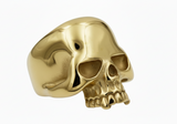 Large Gold Skull Ring 18K Gold Plated Stainless Steel Men's Biker Ring SR30