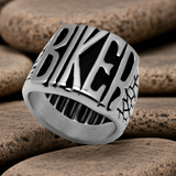 "BIKER" Ring Biker Jewelry's Unisex Stainless Steel SR33