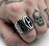 "BIKER" Signet Ring Unisex Stainless Steel Ring SR33